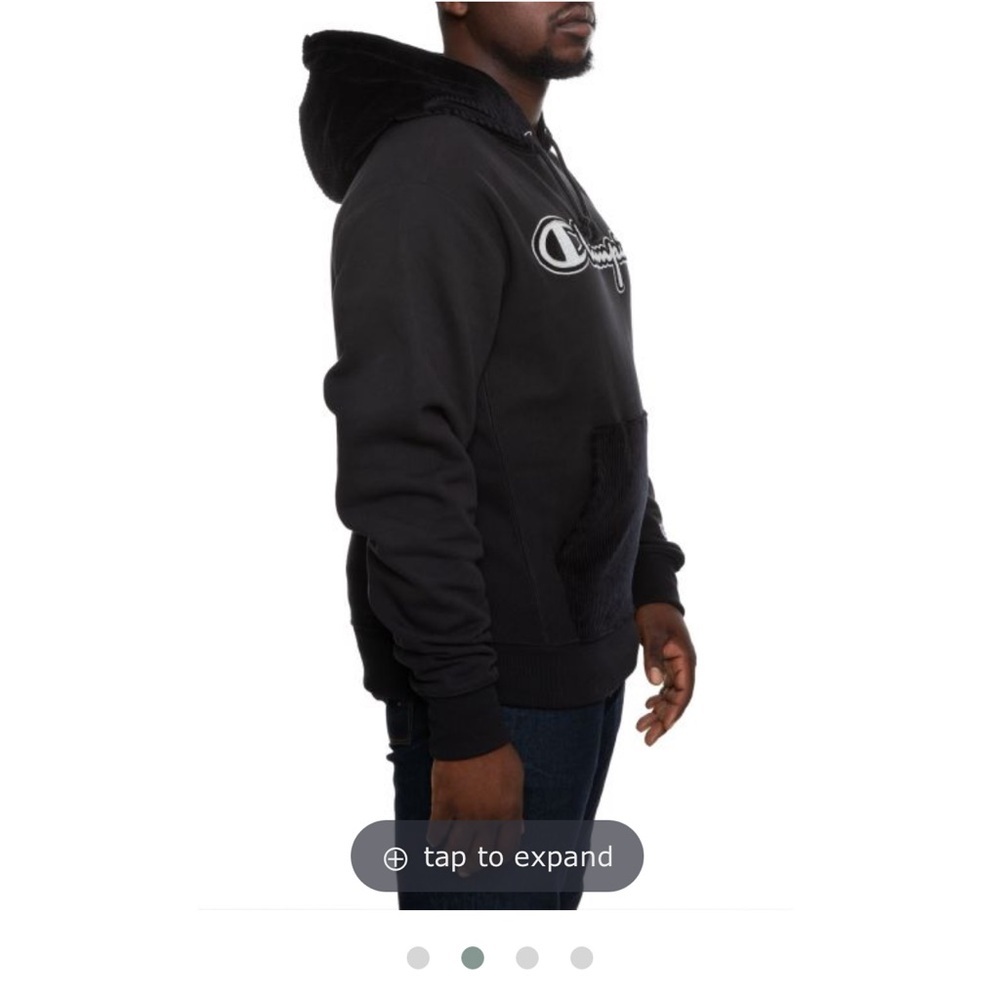 Champion REVERSE WEAVE & CORDUROY HOODIE size M grey1 - Picture 6 of 12